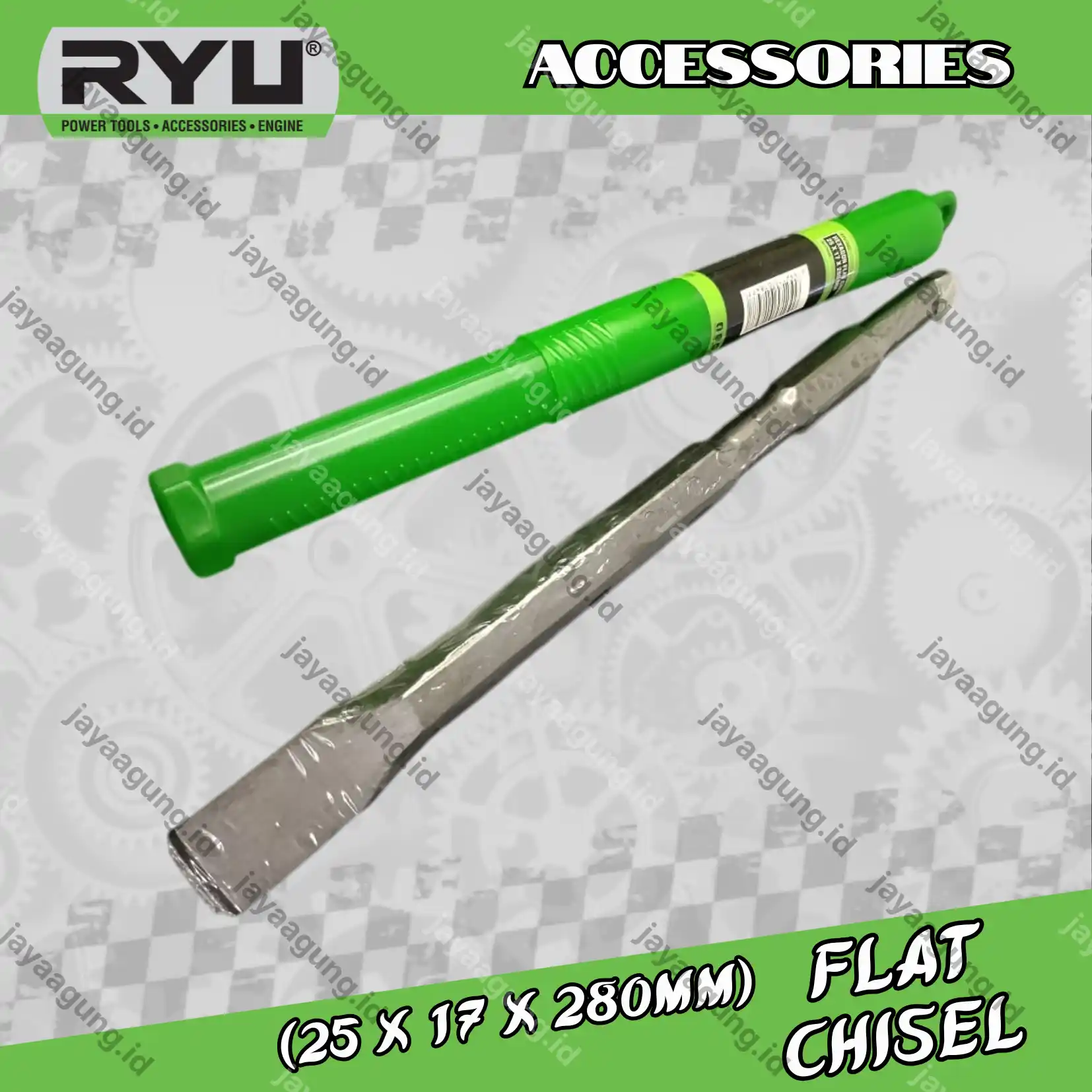 FLAT CHISEL (HEX) RYU 25X17X280MM AC-CH020