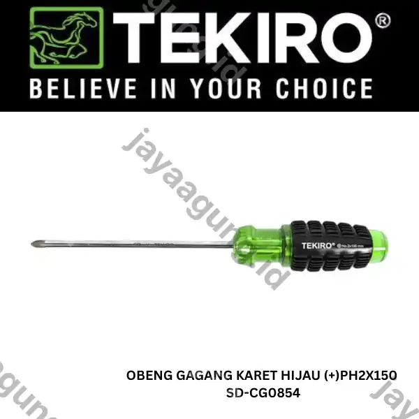 OBENG GAGANG KARET HIJAU TEKIRO (+)PH2X150 SD-CG0854