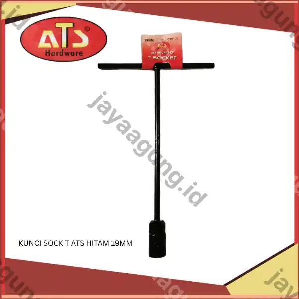 KUNCI SOCK T ATS HITAM 19MM*
