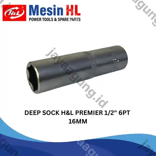 DEEP SOCK H&L PREMIER 1/2" 6PT 16MM (HHTS0039)