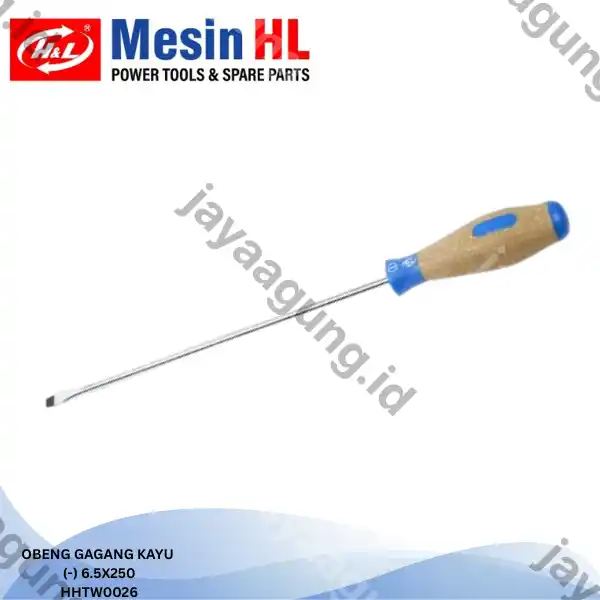 OBENG GAGANG KAYU H&L 6.5X250(-) HHTW0026