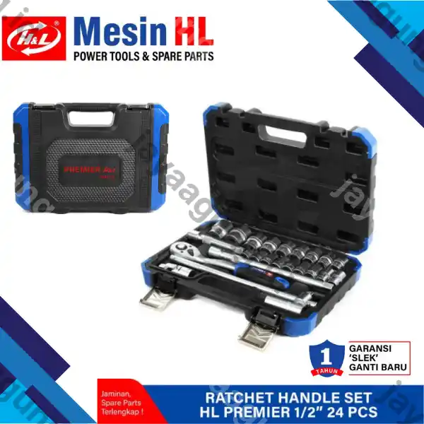 RATCHET HANDLE SET H&L 1/2" 24PCS HL72T24
