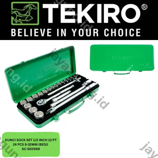SOCK SET 1/2" TEKIRO 12PT 24PCS 8-32MM(BESI) SC-SE0599