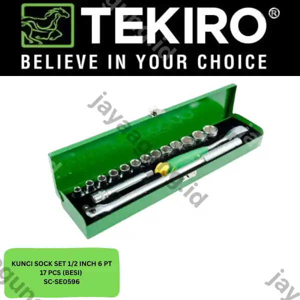 SOCK SET 1/2" TEKIRO 6PT 17PCS (BESI) SC-SE0596