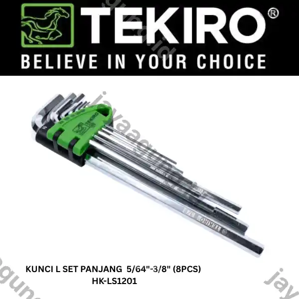 KUNCI L SET PANJANG TEKIRO 5/64"-3/8" (8PCS) HK-LS1201