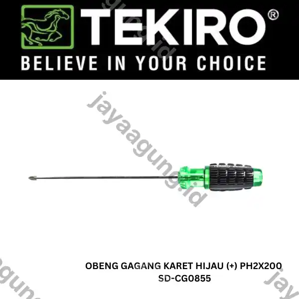 OBENG GAGANG KARET HIJAU TEKIRO (+) PH2X200 SD-CG0855