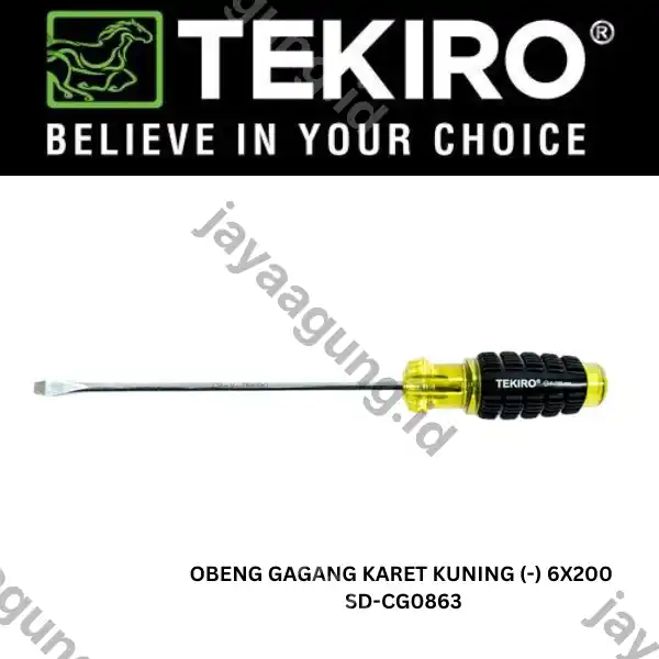 OBENG GAGANG KARET KUNING TEKIRO (-) 6X200 SD-CG0863