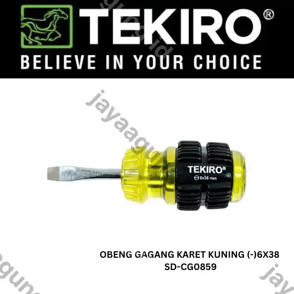 OBENG GAGANG KARET KUNING TEKIRO(-)6X38 SD-CG0859