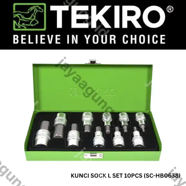 KUNCI SOCK L SET TEKIRO 10PCS (SC-HB0638)