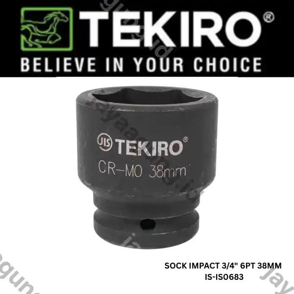 SOCK IMPACT 3/4" TEKIRO 6PT 38MM IS-IS0683