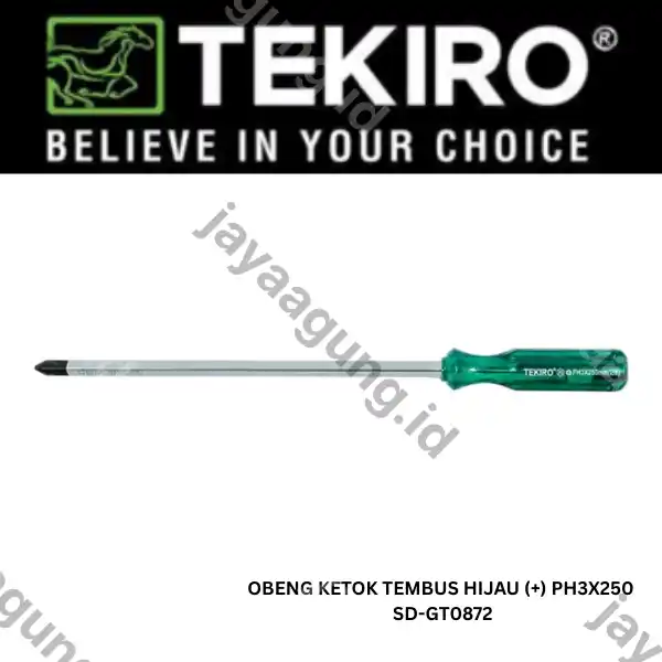OBENG KETOK TEMBUS HIJAU TEKIRO (+) PH3X250 SD-GT0872