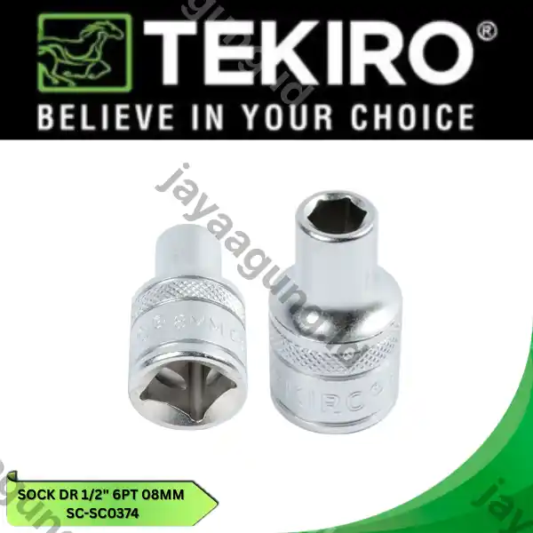 SOCK DR 1/2" TEKIRO 6PT 08MM SC-SC0374