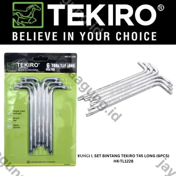 KUNCI L SET BINTANG TEKIRO T45 LONG (6PCS) HK-TL1228
