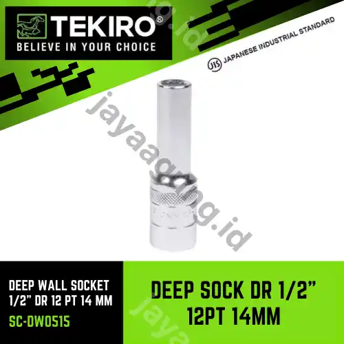 DEEP SOCK TEKIRO DR 1/2" 12PT 14MM SC-DW0515
