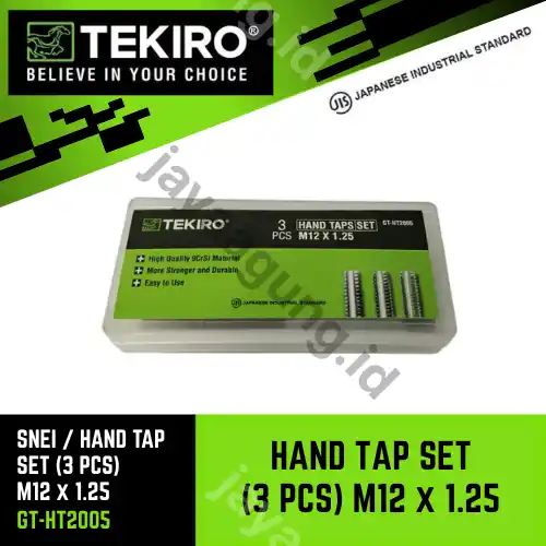 HAND TAP SET TEKIRO M12X1.25 (3PCS) GT-HT2005