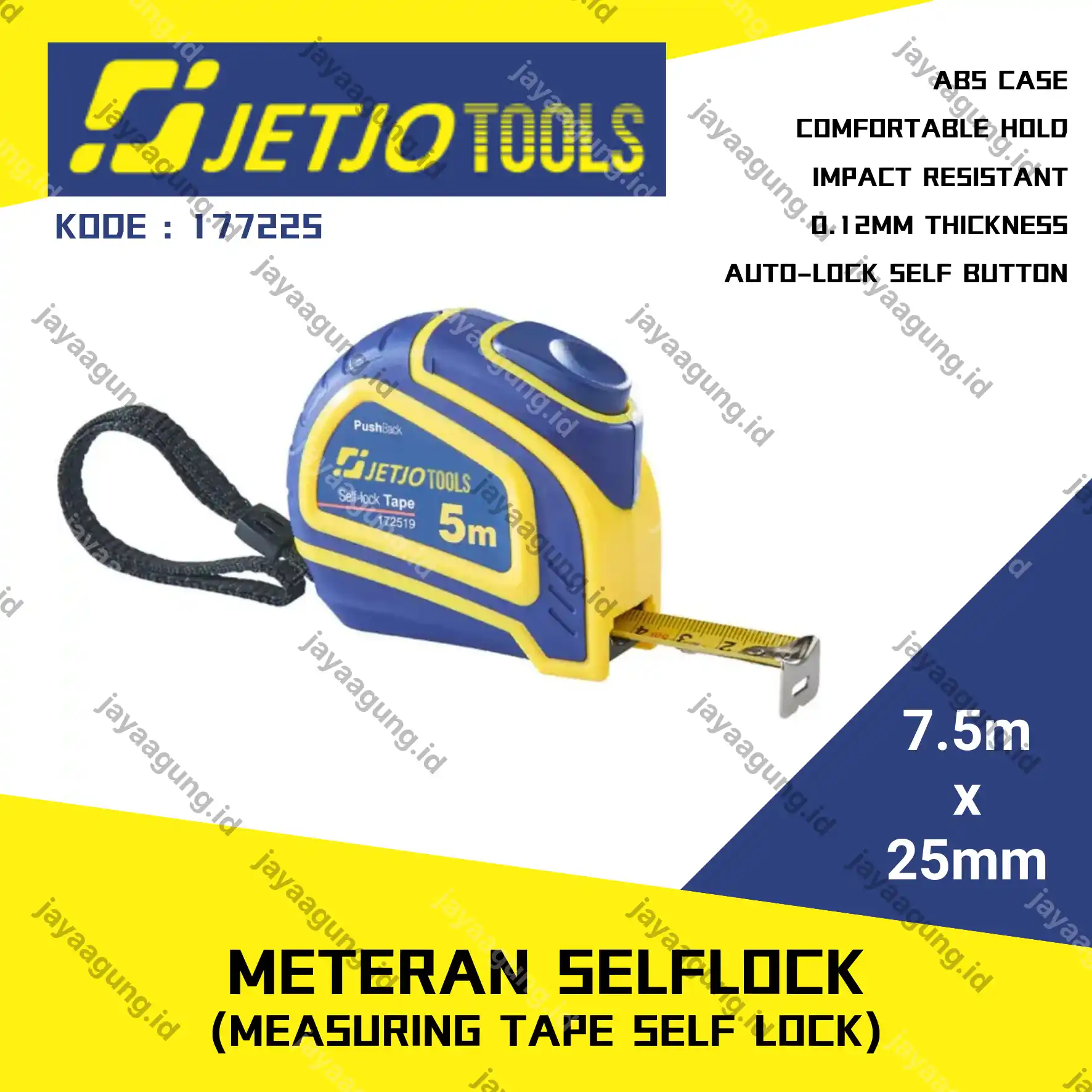 METERAN JETJO SELFLOCK 7.5MX25MM 177225