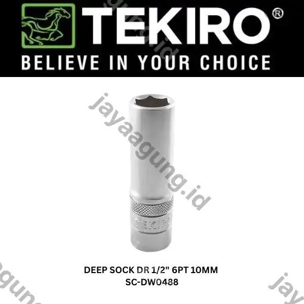 DEEP SOCK TEKIRO DR 1/2" 6PT 10MM SC-DW0488