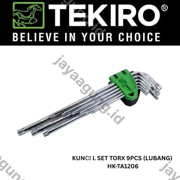 KUNCI L SET TORX TEKIRO 9PCS (LUBANG) HK-TA1206