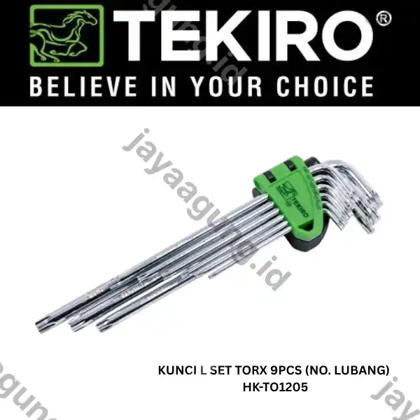 KUNCI L SET TORX TEKIRO 9PCS (NO. LUBANG) HK-TO1205