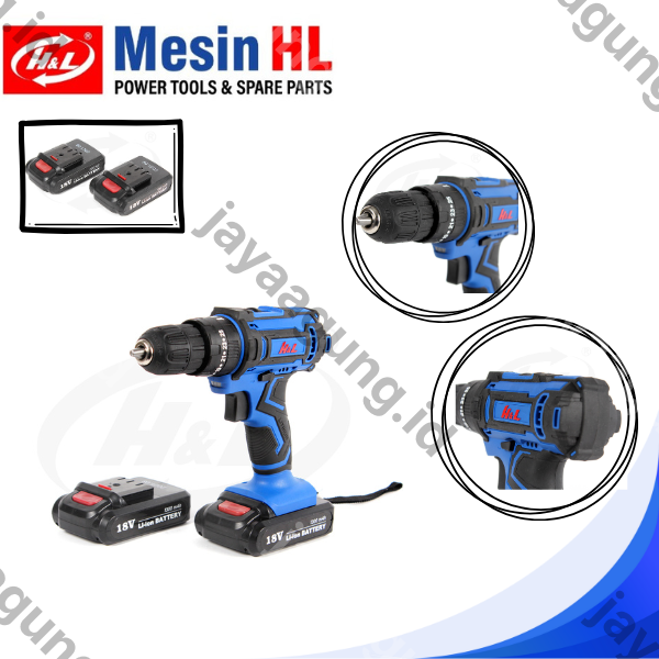 Gambar C.LESS DRILL SET H&L HL912-2 BATTERY ke-2