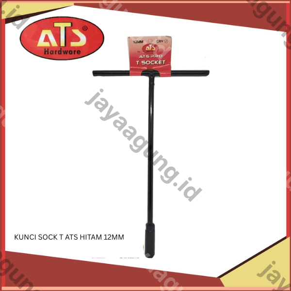 KUNCI SOCK T ATS HITAM 12MM