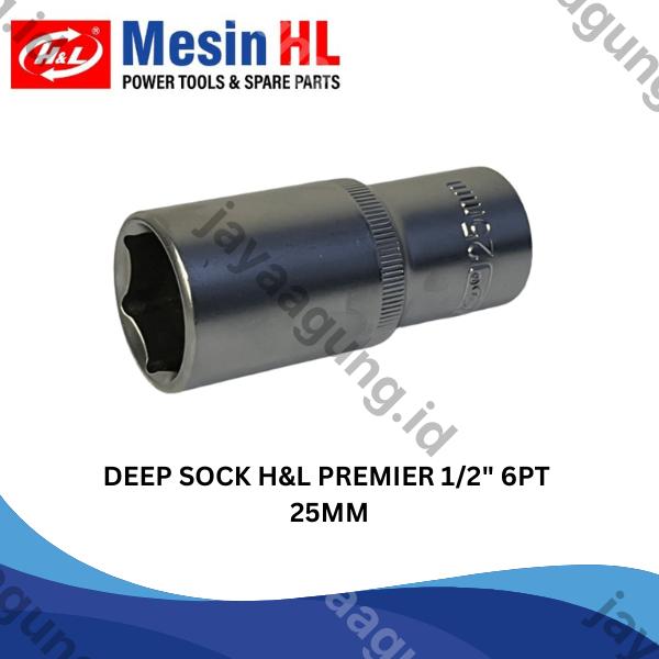 DEEP SOCK H&L PREMIER 1/2" 6PT 25MM (HHTS0048)