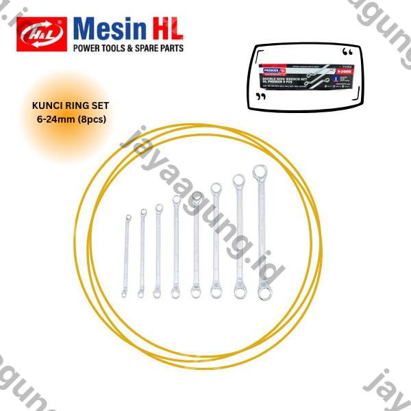 Gambar KUNCI RING SET H&L PREMIER 6-24MM (8PCS) HHTD0041 ke-3