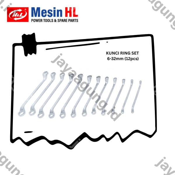 Gambar KUNCI RING SET H&L PREMIER 6-32MM (12PCS) HHTD0042 ke-2