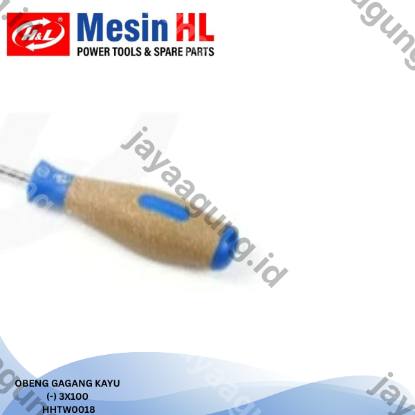 Gambar OBENG GAGANG KAYU H&L 3X100(-) HHTW0018 ke-4