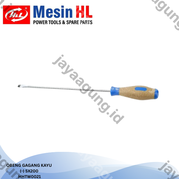 Gambar OBENG GAGANG KAYU H&L 5X200(-) HHTW0021 ke-2