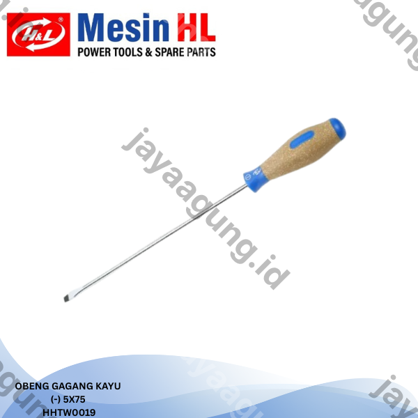Gambar OBENG GAGANG KAYU H&L 5X75(-) HHTW0019 ke-2