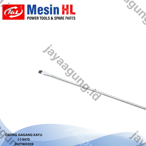 Gambar OBENG GAGANG KAYU H&L 5X75(-) HHTW0019 ke-4