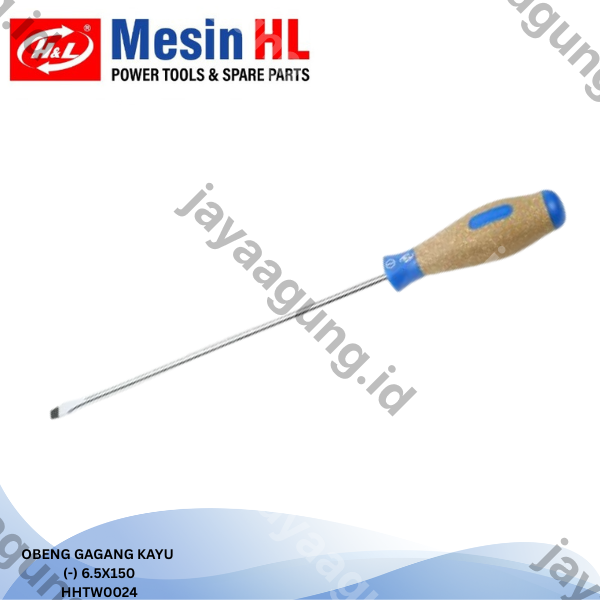 OBENG GAGANG KAYU H&L 6.5X150(-) HHTW0024