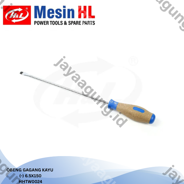 Gambar OBENG GAGANG KAYU H&L 6.5X150(-) HHTW0024 ke-2
