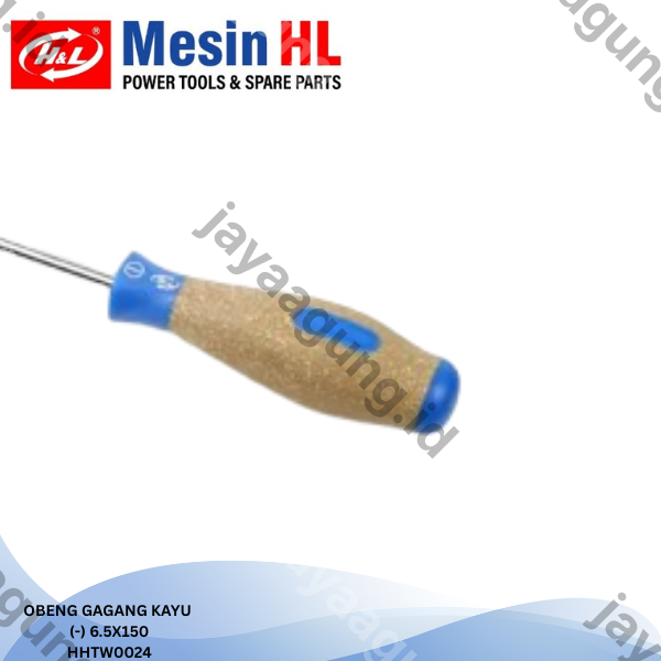 Gambar OBENG GAGANG KAYU H&L 6.5X150(-) HHTW0024 ke-4