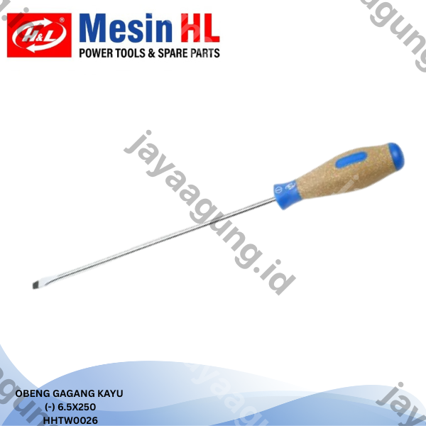 OBENG GAGANG KAYU H&L 6.5X250(-) HHTW0026