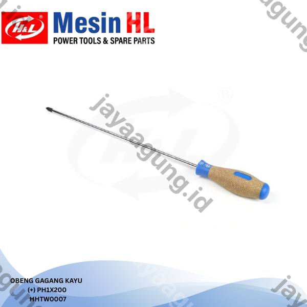 Gambar OBENG GAGANG KAYU H&L PH1X200(+) HHTW0007 ke-2