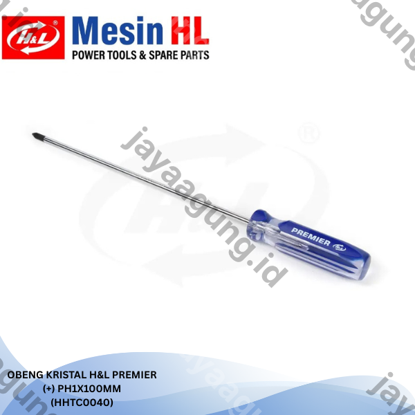 Gambar OBENG KRISTAL H&L PREMIER (+)PH1X100MM (HHTC0040) ke-2