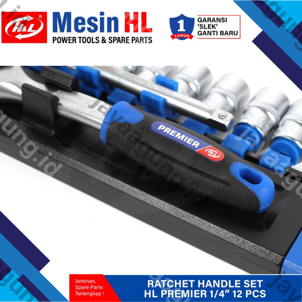 Gambar RATCHET HANDLE SET H&L 1/4" 12PCS HL72T12C ke-2