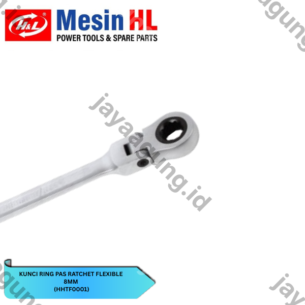 Gambar KUNCI RING PAS RATCHET FLEX H&L 08MM (HHTF0001) ke-3
