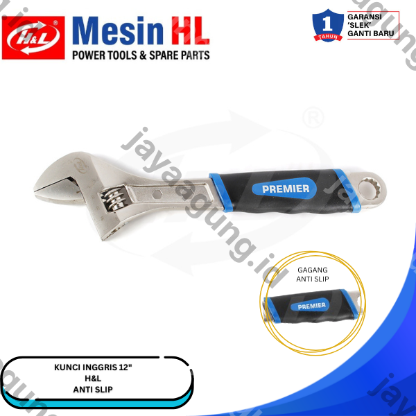 KUNCI INGGRIS GG ANTI-SLIP HL PREMIER 12" HHTK0023