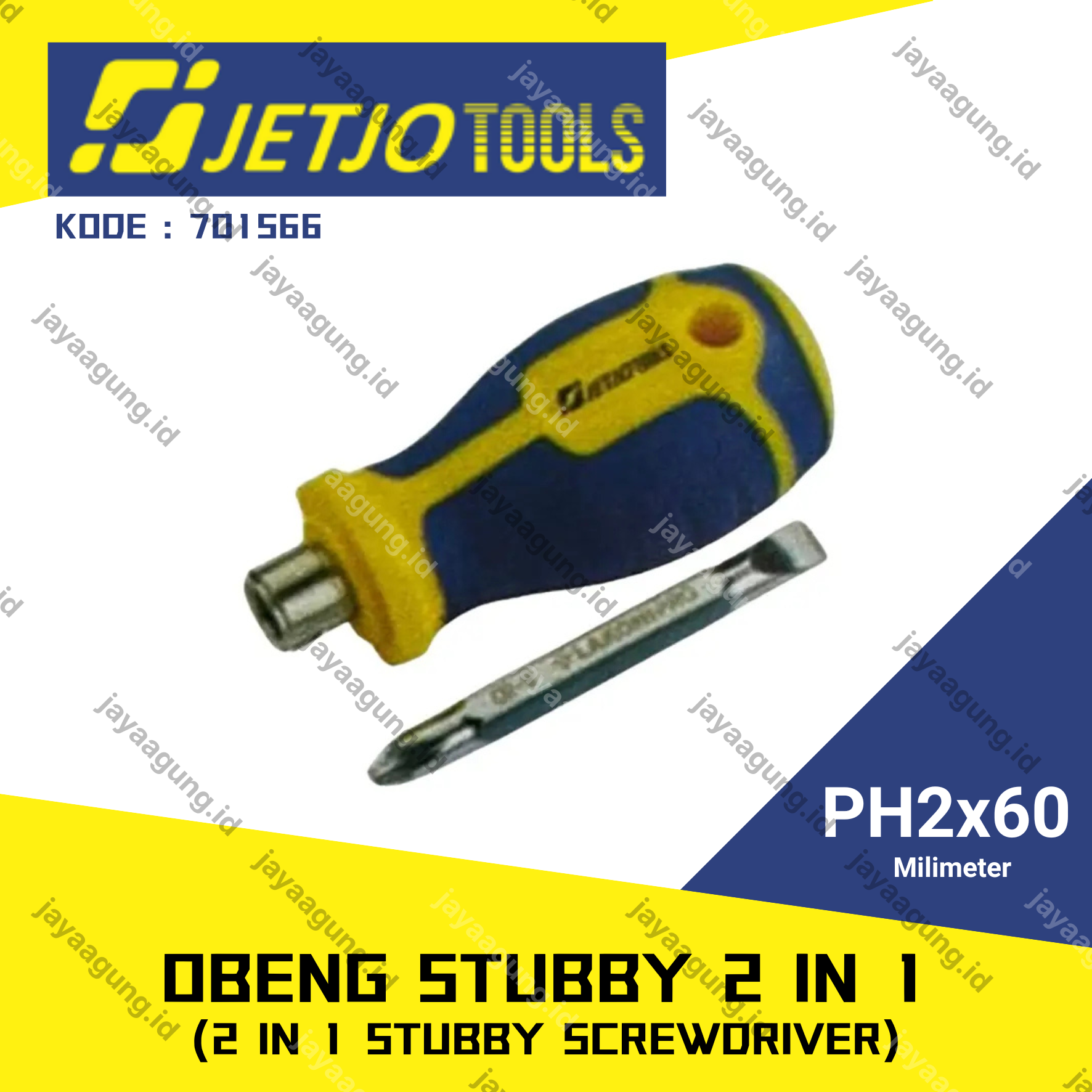 OBENG BOLAK BALIK STUBBY JETJO 701566