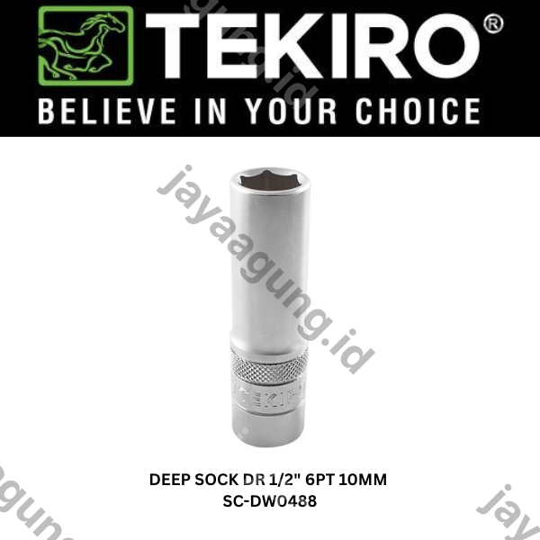 DEEP SOCK TEKIRO DR 1/2" 6PT 10MM SC-DW0488