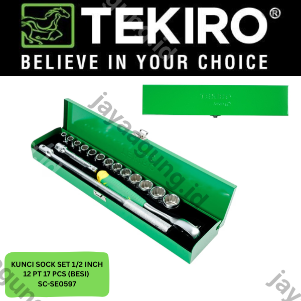 SOCK SET 1/2" TEKIRO 12PT 17PCS (BESI)