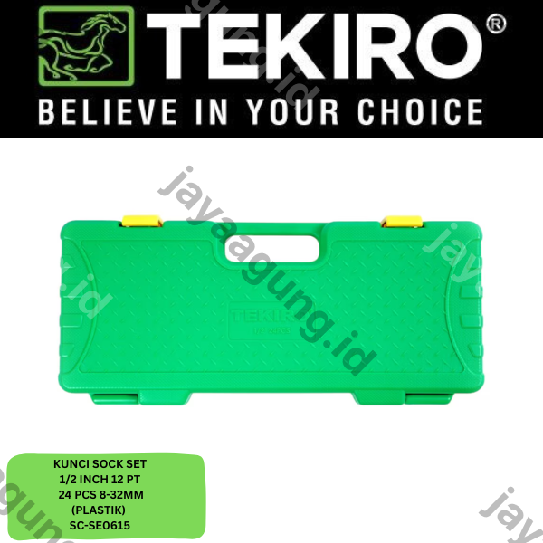 Gambar SOCK SET 1/2" TEKIRO 12PT 24PCS 8-32MM (PLASTIK) SC-SE0615 ke-4