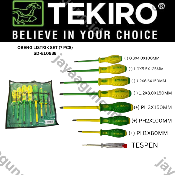 OBENG LISTRIK SET TEKIRO 7PCS SD-EL0938