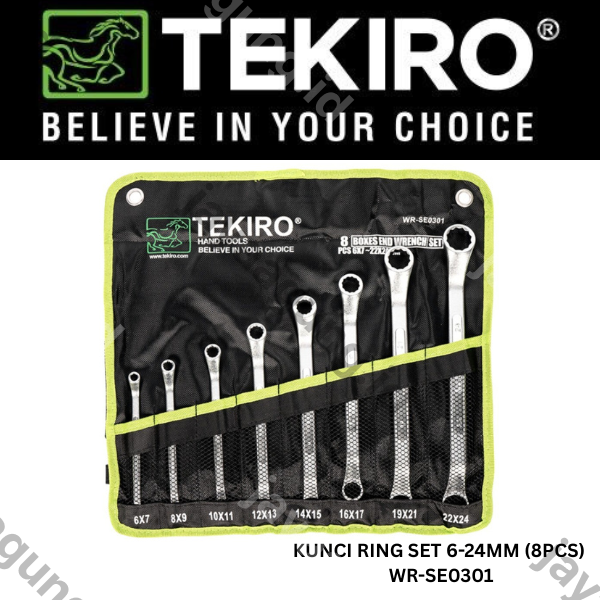 KUNCI RING SET TEKIRO 6-24MM (8PCS) WR-SE0301