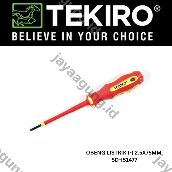 Gambar OBENG LISTRIK TEKIRO (-) 2.5X75MM SD-IS1477 ke-3