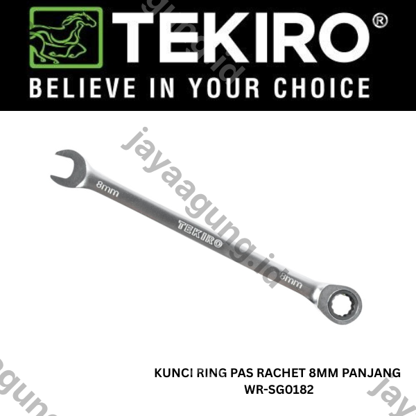 Gambar KUNCI RING PAS RACHET TEKIRO 8MM PANJANG WR-SG0182 ke-3