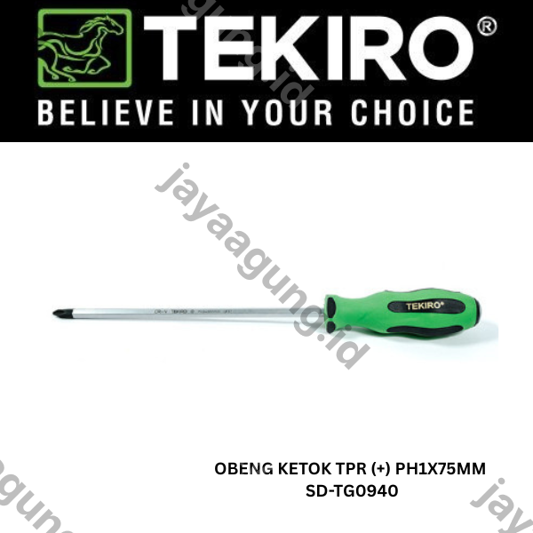 Gambar OBENG KETOK TPR TEKIRO (+) PH1X75MM SD-TG0940 ke-2
